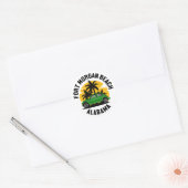 Fort Morgan Beach, Alabama Ronde Sticker (Envelop)