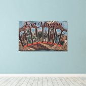 Fort Morgan, Colorado - grote letterscènes Canvas Afdruk (Insitu (Houten vloer))