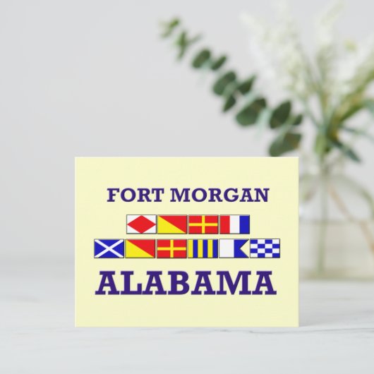 Fort Morgan Flag Briefkaart (Staand voorkant)