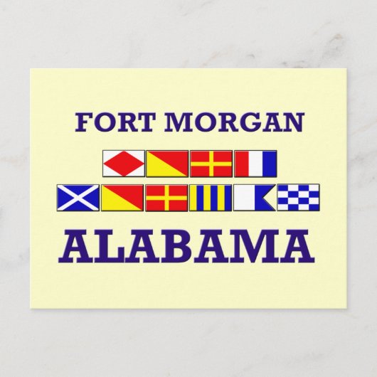Fort Morgan Flag Briefkaart (Voorkant)