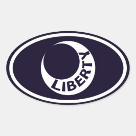 Fort Moultrie "Liberty" Crescent Ovale Sticker