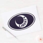 Fort Moultrie "Liberty" Crescent Ovale Sticker (Envelop)