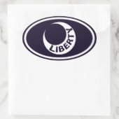 Fort Moultrie "Liberty" Crescent Ovale Sticker (Tas)