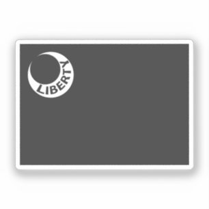 Fort Moultrie vlag - zwart en wit, SC Sticker