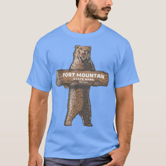 Fort Mountain State Park Georgia GA Bear Vacation  T-shirt