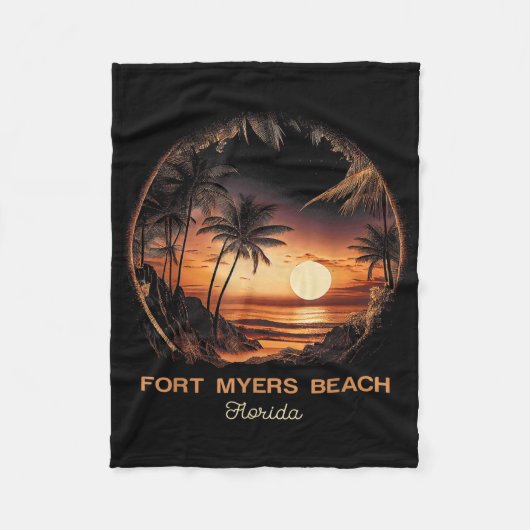 Fort Myers Beach Florida  Fleece Deken (Voorkant)