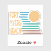 Fort Myers Beach Florida geometrische zonsondergan Sticker (Vel)