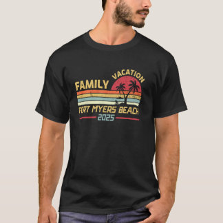 Fort Myers Beach Florida Gezinsvakantie 2025 Summ T-shirt