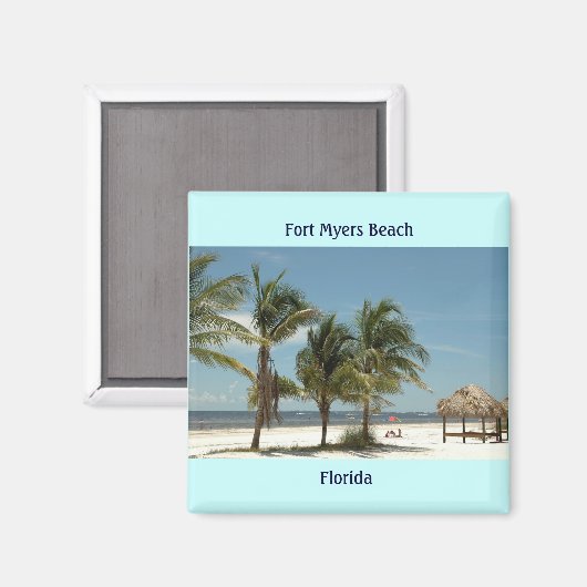 Fort Myers Beach Florida Magneet (Voorkant / Achterkant)