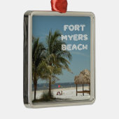 Fort Myers Beach Florida Metalen Ornament (Rechts)