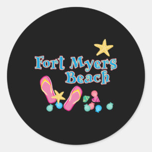 Fort Myers Beach Florida Ronde Sticker