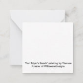 "Fort Myer's Beach" Florida schilderij Note Kaart Notitiekaartje (Achterkant)