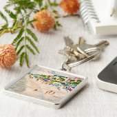 "Fort Myer's Beach" Florida Schilderij Sleutelhang Sleutelhanger (Zijkant)