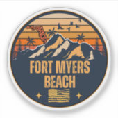 Fort Myers Beach, Florida Sticker (Voorkant)