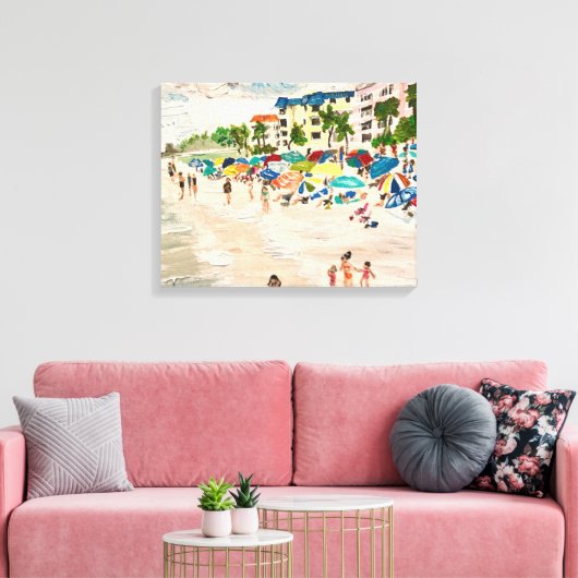"Fort Myers Beach" in acryl Canvas Afdruk (Insitu (Woonkamer))