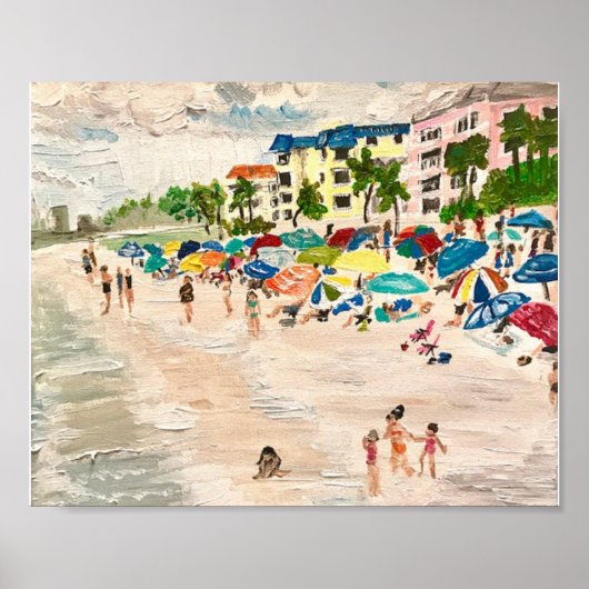"Fort Myers Beach" in acryl Poster (Voorkant)