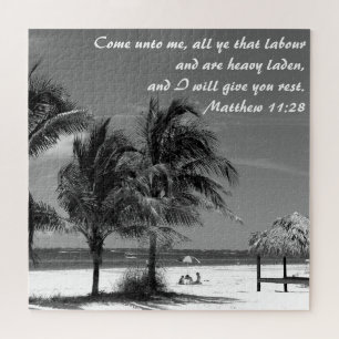 Fort Myers Beach Matthew 11:28 Inspirerend Legpuzzel