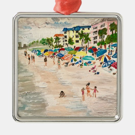"Fort Myer's Beach" Metalen Ornament (Voorkant)