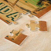 Fort Myers Beach Retro Florida Retro Souvenir 80s Legpuzzel (Zijkant)