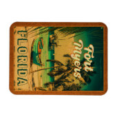 Fort Myers Beach Retro Florida Retro Souvenir 80s Magneet (Horizontaal)
