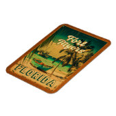 Fort Myers Beach Retro Florida Retro Souvenir 80s Magneet (Linkerzijde)