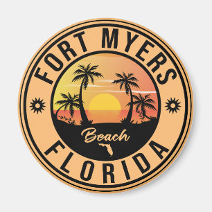 Fort Myers Beach Retro - Florida Retro Souvenir Magneet