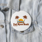 Fort Myers Beach. Ronde Button 4,0 Cm (In situ)