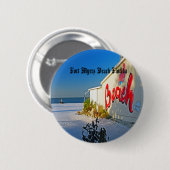 Fort Myers Beach Ronde Button 5,7 Cm (Voorkant /achterkant)
