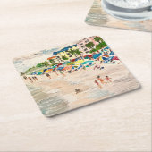 "Fort Myer's Beach" schilderij Onderzetter (Schuin)