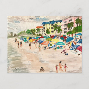 "Fort Myer's Beach" schilderij van Willlowcatdesig Briefkaart