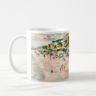 "Fort Myer's Beach" schilderij van Willlowcatdesig Koffiemok