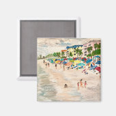 "Fort Myer's Beach" schilderij van Willlowcatdesig Magneet (Voorkant / Achterkant)