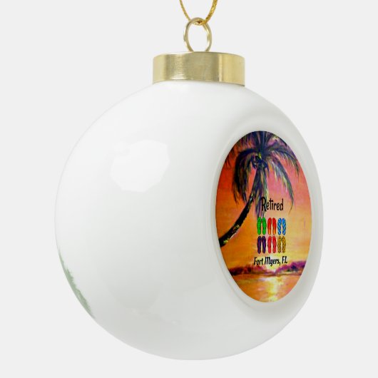 Fort Myers, FL in ruste Keramische Bal Ornament (Links)