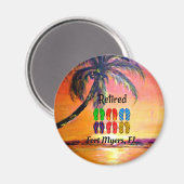 Fort Myers, FL in ruste Magneet (Voorkant / Achterkant)