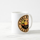 Fort Myers Florida Beach - Retro Souvenir Koffiemok (Voorkant rechts)