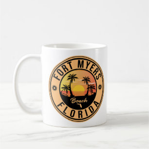 Fort Myers Florida Beach - Retro  Souvenir Koffiemok
