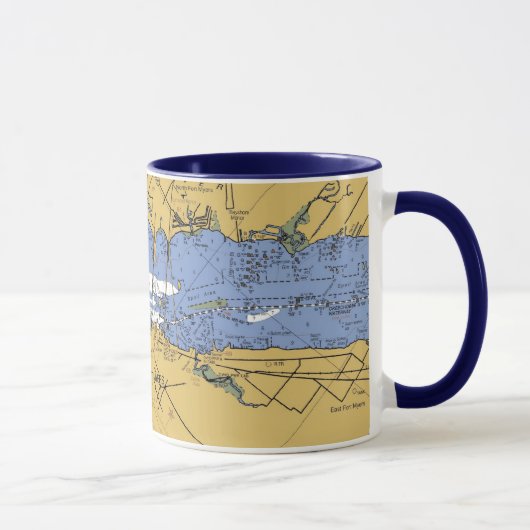 Fort Myers, Florida Nautical Harbor Chart Mok (Rechts)