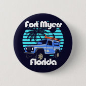 Fort Myers Florida Ronde Button 5,7 Cm (Voorkant)