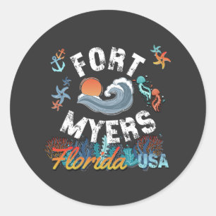 Fort Myers, Florida Ronde Sticker