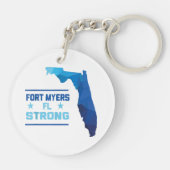 Fort Myers Florida Sterk Sleutelhanger (Achterkant)
