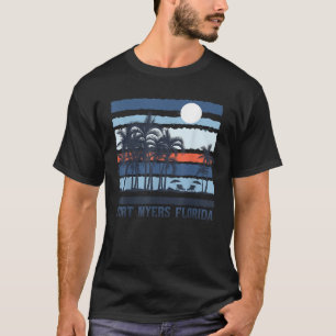 Fort Myers Florida Summer 80s Beach Souven T-shirt