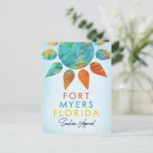 Fort Myers Florida Sunshine Travel Briefkaart (Staand voorkant)