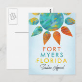 Fort Myers Florida Sunshine Travel Briefkaart (Voorkant / Achterkant)