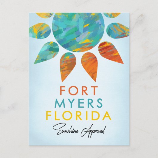 Fort Myers Florida Sunshine Travel Briefkaart (Voorkant)
