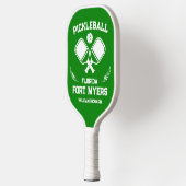 Fort Myers Florida US Green and White Custom Pickleball Paddle (Links)