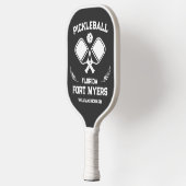 Fort Myers Florida US Zwart-wit Custom Pickleball Paddle (Links)