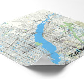 Fort Myers Florida USA kaart Poster (Hoek)