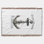 Fort Myers Florida Vacation Nautical Anchor Sailin Deken (Voorkant)