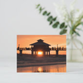 Fort Myers Pier Sunset Briefkaart (Staand voorkant)