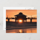 Fort Myers Pier Sunset Briefkaart (Voorkant / Achterkant)